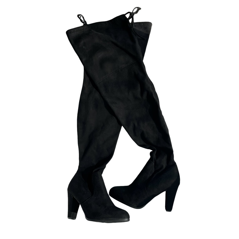 Catherine Malandrino Verda Over the Knee Black  Faux Suede heeled Boots …